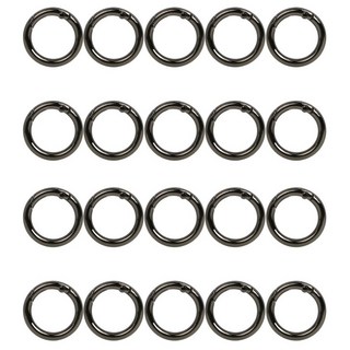 오픈형오링 열쇠고리 키링, 내경11mm, 20개, 건블랙