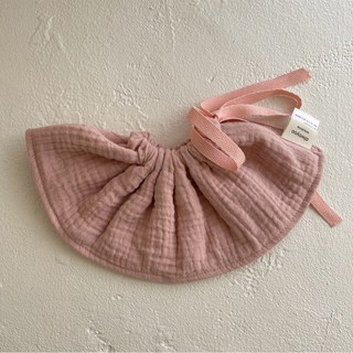 嬰兒純棉四層紗繫繩360度圍兜 I96011, 胭脂粉, 1個