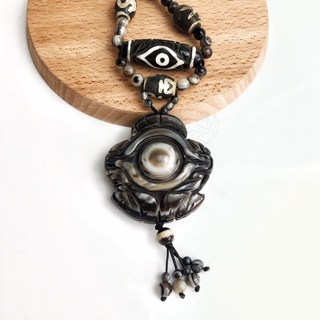 項鍊天珠 強力招財 順天珠 提升自信 帶來好運 保平安健康, 1個