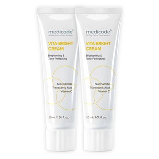 메디코드 멜라논 비타민 브라이트 기미크림 멜라닌 색소침착 피부톤개선 멜라케어 기미잡티크림, 2개, 30ml