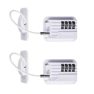 YAPOGI 냉장고 자물쇠 시건장치 사물함 잠금장치 흰색, 화이트, 2세트