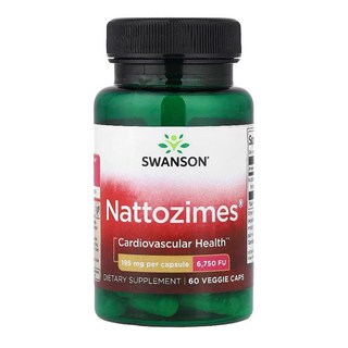 Swanson 納豆激酶 Nattozimes 專利配方 195mg (6 750 FU) 60粒 心血管保健 促進血液循環, 2罐以上（請填寫數量）