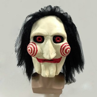 發光派對屋(西門中華店) 奪魂鋸乳膠面具，派對角色扮演道具，萬聖節驚悚造型必備, 1個