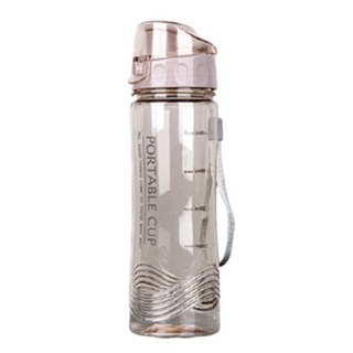 大容量運動水壺 彈跳蓋 防漏吸管杯 隨行杯, 1個, 520ML-橙色