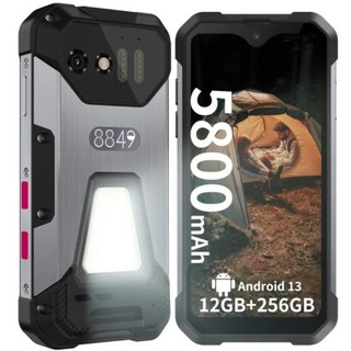 Unihertz 탱크 미니 1 견고한 휴대폰 12GB + 256GB 레이저 거리 측정기 100MP 카메라 4.3 인치 디스플레, 01 Black