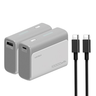 CUKTECH 酷態科 附線行動電源 10000mAh 支援安卓 iPhone 符合航空規範 Wh標示, 行動電源 30W (灰色)*1個, 灰色, 行動電源 30W (灰色)*1個