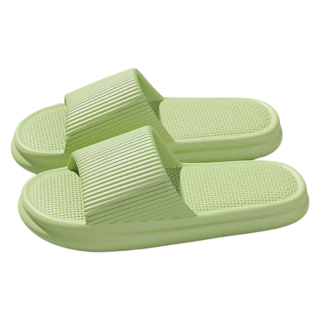 厚底拖鞋 舒適踩屎感 浴室/室內/居家/防滑/防水 EVA拖鞋, 綠色,40-41