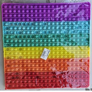 방석 특대 사각형 레인보우 푸쉬팝 버블 피젯 푸시팝 빅사이즈40Cm*40Cm, 1개