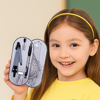 초등 중등 수학컴퍼스세트 콤파스세트 추천 수학시간 준비물 세트 도형 자 삼각자 분도기 제도기 세트 도형 원 그리기 4학년 5학년 6학년 수학 준비물, 옵션_컴퍼스세트