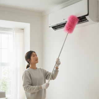 노캡 길이조절 먼지털이 리필형, 1개, 화이트