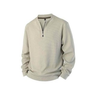 長袖T恤男款半拉鏈大學T 素色棉質保暖上衣