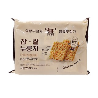 찹쌀 누룽지 무가당 무설탕 스낵, 4개, 288g