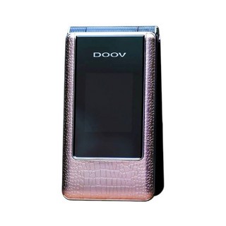 DOOV朵唯 D91 摺疊長輩機 4G VOLTE 金屬質感前殼 繁體注音 Type-C, 玫瑰金,全配(雙電池), 1個
