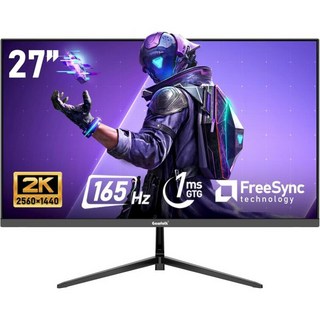 게이밍 그래픽카드 게임용 비디오 PC 38인치 울트라와이드 144Hz 컴퓨터 모니터 2500R 화면 21 9 UWQHD 3840x1600 1ms 10bit 프리싱크 디스플, 27 inch, QHD2K 165Hz