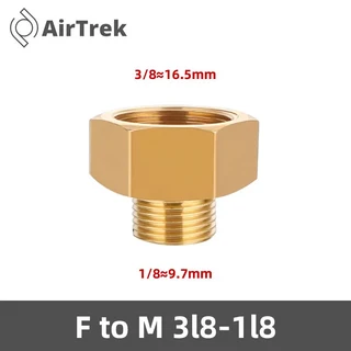 남성-여성 나사형 황동 파이프 커플러 - 헤비듀티 황동 커넥터 어댑터 (1/8인치 1/4인치 3/8인치 1/2인치, 06 F to M 3l8-1l8