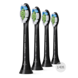 필립스 옵티멀 화이트 칫솔모, 10개, 4개입 옵티멀 블랙 칫솔모(HX6064/96)