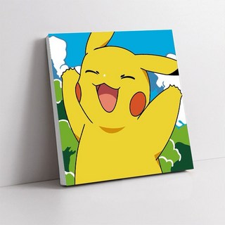 數字油畫分享包 生日分享禮 慶生禮物 幼稚園分享 聖誕節 交換禮物 兒童節 畢業禮物, 1個, 皮卡丘