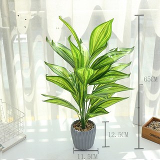 臺南出貨 大號仿真綠植盆栽 創意室內擺件仿真花 仿真植物 仿真龜背 龜背葉 假花 仿真盆栽, JH4245, 1個