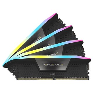 CORSAIR VENGEANCE RGB DDR5 RAM 96GB 4x24GB 5600MHz CL40 인텔 XMP iCUE 호환 컴퓨터 메모리 - 블랙 CMH96GX5M4B560, 96GB (4x24GB)_블랙, 4개