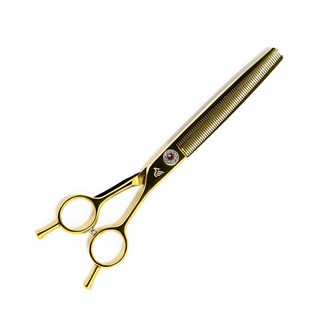 흑조 티타늄 숱가위 7인치 66발 애견 강아지 미용가위 셀프미용 전문가용, 오로라 퍼플, 1개