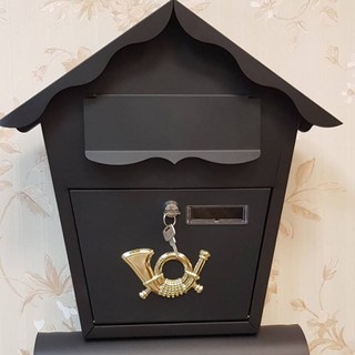 鍛鐵信箱，優質材質，白色可選，堅固耐用，簡約時尚，信件收納好幫手, 1個