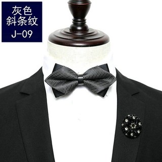 男士伴郎新郎酒紅色黑領結男正裝結婚婚禮英倫尖角蝴蝶結潮兄弟團