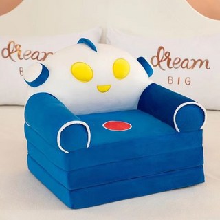 卡皮巴拉兒童沙發床 折疊小沙發 幼兒園寶寶午睡午休息小床 卡通, 1個, 藍奧特曼三層（長115*寬50釐米）