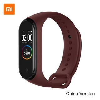 Xiaomi Mi 스마트 밴드 4 팔찌 NFC 및 한정판 0.95 인치 화면 5ATM 방수 심박수 센서 Miband 팔찌 MiFit Xiaomi Mi 스마트 밴드 4 팔찌, 3.Wine-red CN Version