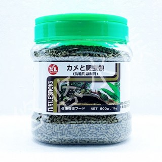悠悠寵物 XL 烏龜飼料 - 澤龜、巴西龜、斑龜、長尾龜、忍者龜適用 - 陸龜飼料 爬蟲保健食品, 1個, 600G