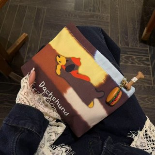 舒適透氣手拿包，卡通化妝包，大容量收納包，旅行便攜包