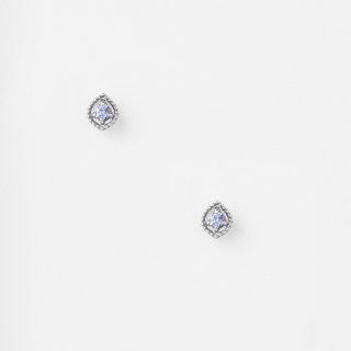 CEDONY 十二月生辰石 坦桑石雪花耳夾 S925純銀 神秘藍紫色耳飾 可改矽膠夾