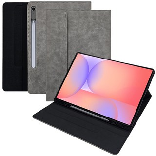 더조은셀러 갤럭시탭 호환 핸드오버 가죽 클러치 커버 케이스, 마블 그레이, 1개