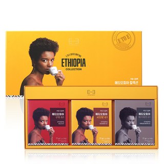 100% 에티오피아 스페셜티 커피 선물 세트 3종 이스티브 드립백, 3종세트, 12g, 1개