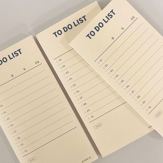 우가차차486 투두리스트 점착메모지 50매 세트, 50개입, 3개