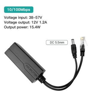 표준 POE 분배기 48V 5V 12V 1.2A 2.2A 마이크로 USB type-C 100M1000M POE 카메라 인젝터 전원 공급 장치 화웨이 Hikvision, 2) 100M DC12V 1.2A, 5개