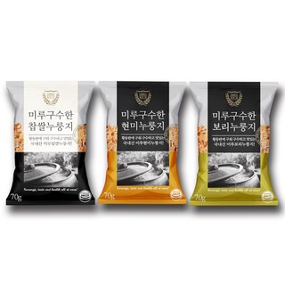 미루구수한누룽지 현미 보리 찹쌀 국내산 누룽지 3종 70g 48개