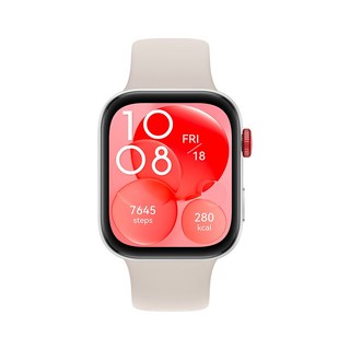 Huawei 華為 Watch Fit 3 健康智慧手錶 (橡膠款)(台灣原廠公司貨/全新未拆_, 月光白