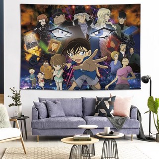 명탐정 코난 만화 태피스트리 배경 천 패브릭 벽 장식 인테리어 소품 일본 그림 애니메이션 포스터, AI