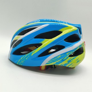 O 安全帽 商檢合格 兒童可調式安全帽 防護頭盔 溜冰 直排輪 自行車腳踏車, 【無燈款】藍綠色, 1個