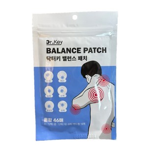 닥터키 근육통 동전패치 밸런스 패치 4가지 사이즈_손가락 무릎 등 손목, 1개, 46개입