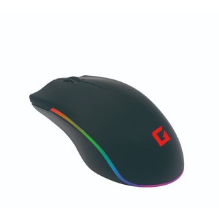 GAMBESON 鍵麟森 KM-101 RGB 七彩電競有線滑鼠 1200DPI 燈光效果, 黑, KM101