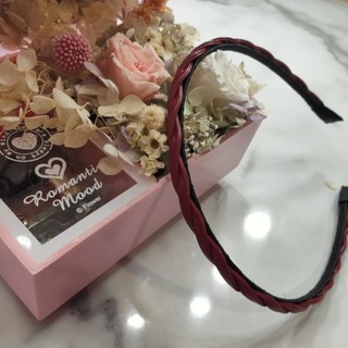 皮質編織髮圈 髮箍