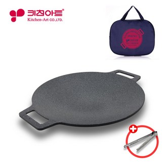 키친아트 라운드 멀티 그리들팬+사은품 고기 불판 구이 전골 볶음 캠핑 주방, 1개