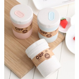 早餐杯帶蓋便攜家用燕麥片杯微波爐可加熱牛奶杯日式密封, 1個, 300ml北歐藍附勺子(現貨