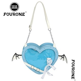 愛心小惡魔痛包單肩斜挎娃包y2k亞比暗黑哥特二次元漫展