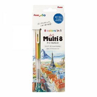 펜텔 아트 멀티8 (8색상 + 12색 리필 + 심연기) 세트 색연필 필기구 샤프 문구 다기능 멀티펜, 단품, 단품
