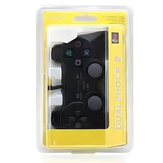 PlayStation 2 게임 콘솔용 유선 컨트롤러 Dualshock, 01 Black