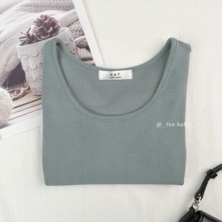 Fee現貨11色 正韓圓領短版正肩上衣 圓領t恤 素面t恤 短版上衣 韓系穿搭