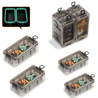 Hqzoomee 낚시 태클박스 미니 바다낚시 소품케이스 방수, 8개, 그레이