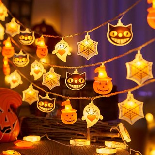 Buster 할로윈 장식 조명 건전지 LED 파티용 줄전구 3m 20등 1개, 1세트, 신형A